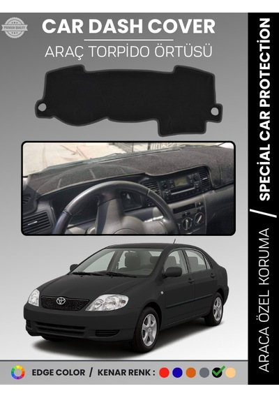 Toyota Corolla E120 2002-2007 Torpido Örtüsü Ön Göğüs Koruma Araca Özel Çatlamayı Önler Kaymaz - 769 Stiloto