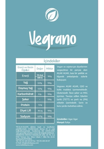 Vegrano Agar Agar 100 G