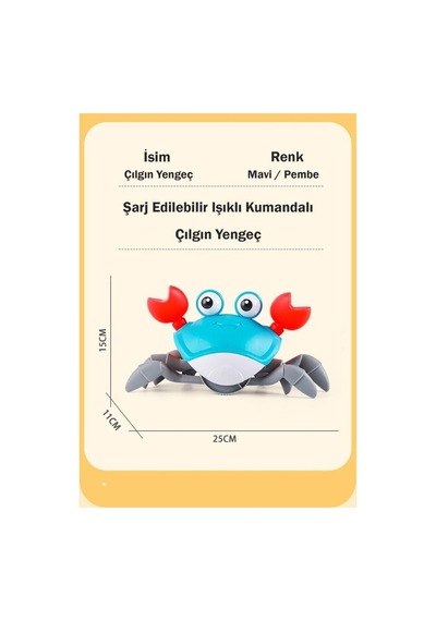 6721e Şarjlı Kumandalı Yengeç - Uvcu-890484 1 Adet