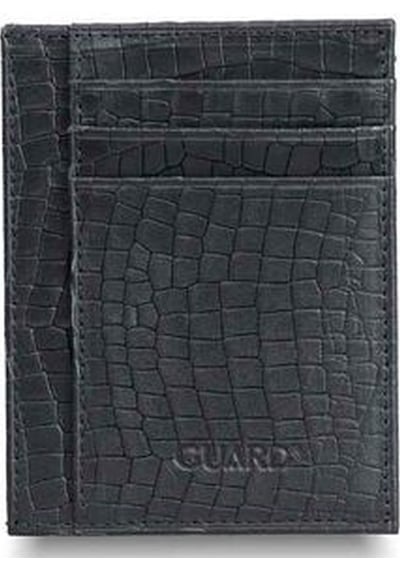 Guard Texas Baskı Siyah Deri Kartlık - Grd2403xw22159 Çok Renkli