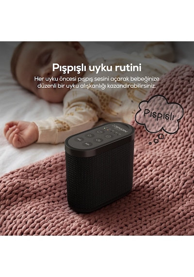 Xenon Smart Gürültü Makinesi Taşınabilir  Bebek Ve Yetişkinler İçin Ses Ve Uyku Cihazı X6230 - Siyah