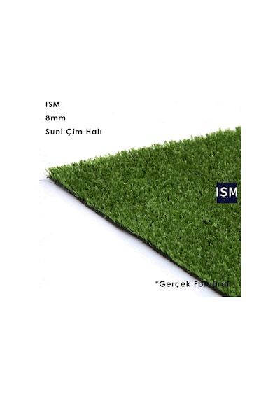 Ism - Suni Yapay Çim Balkon Halı - 8Mm - Yeşil Renk