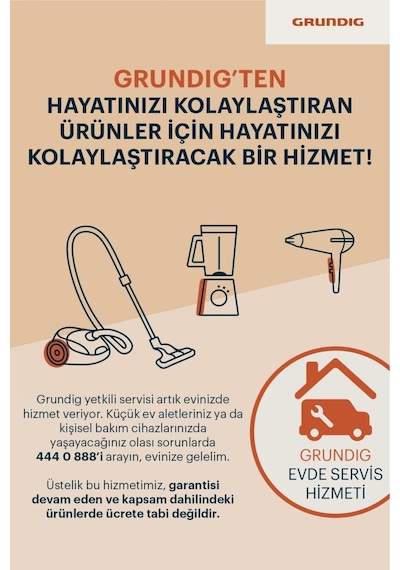 Grundig HD 6481 Vigo Başlıklı 2200 W DC Motor Saç Kurutma ve Fön Makinesi