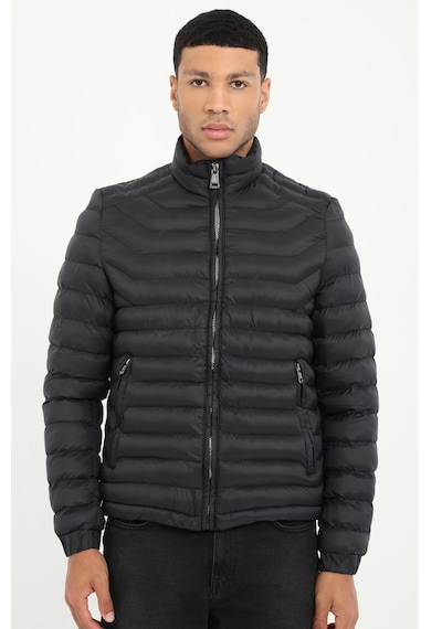 Dufy Siyah Kapitone Slim Fit Erkek Mont -25288 Siyah