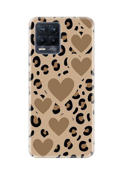 Realme 8 - 8 Pro Kılıf Boutique Baskılı Resimli Leopar Kalp Pcode -068