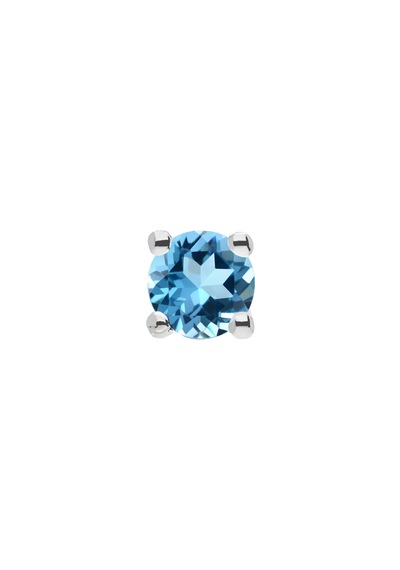 Mavi Topaz Tektaş Erkek Küpesi 0823e0073