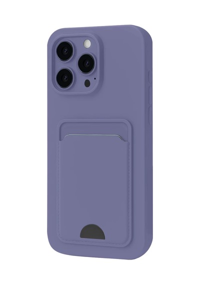 Newface Apple İphone 16 Pro Kılıf Kelvin Kartvizitli Silikon - Lila