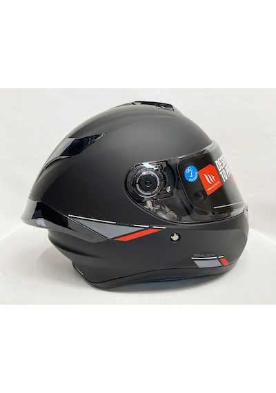Mt Targo S A1 Şeffaf Vizörlü V-14B Kapalı Kask Mat Siyah