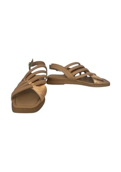 Kemal Tanca 862 M-709 Kadın Hakiki Deri Sandalet Vizon