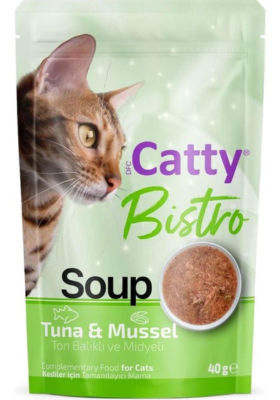 Catty Bistro Ton Balıklı Ve Midyeli Kedi Çorbası 40 Gr