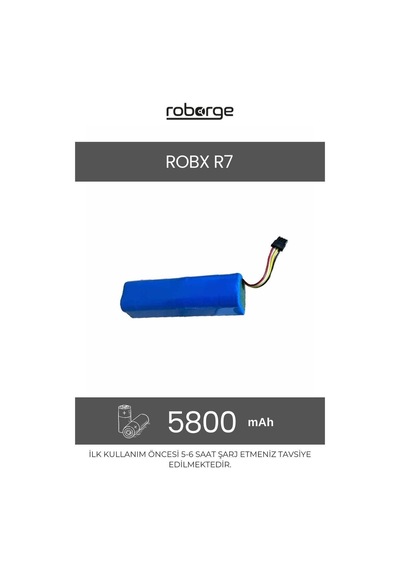 Robx R7 Robot Süpürge Uyumlu Batarya 5800 Mah - Muadil Ürün
