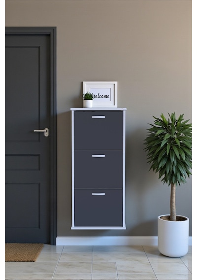 Eliusta Soren 3 Düşer Kapaklı 52 Cm Antrasit Ayakkabılık 52x114x26 Cm Asma 6 Bölmeli Ayakkabılık Antrasit Eliusta Soren 3 Düşer Kapaklı 52 Cm Antrasit Ayakkabılık 52x114x26 Cm Asma 6 Bölmeli Ayakkabılık Antrasit