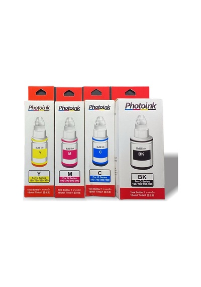 Photoink Plus Canon GI-490 Uyumlu 4 Renk Mürekkep Seti 345 ml