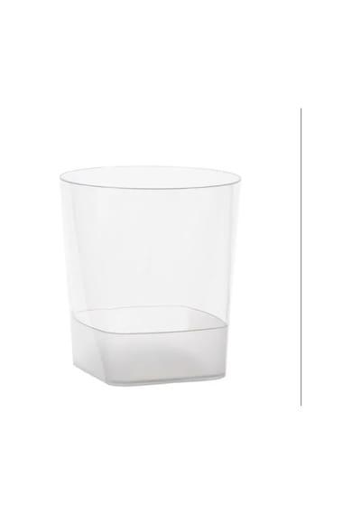 Plastik Kare Viski Meşrubat Bardağı 220 Cc 10 Adet Diğer