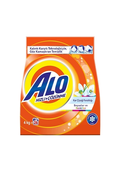 4 Adet Alo Çamaşır Deterjanı 4 Kg Kar Çiçeği
