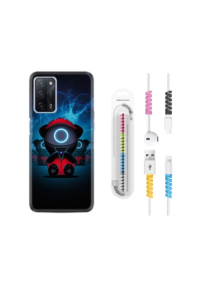 Oppo A55 Kılıf Kablo Koruyuculu Game Child 1822