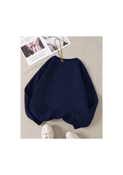 Esade Kadın Beyaz Sarı Çiçek Kol Baskılı Rahat Kalıp Bisiklet Yaka Lacivert Sweatshirt Lacivert Esade Kadın Beyaz Sarı Çiçek Kol Baskılı Rahat Kalıp Bisiklet Yaka Lacivert Sweatshirt Lacivert