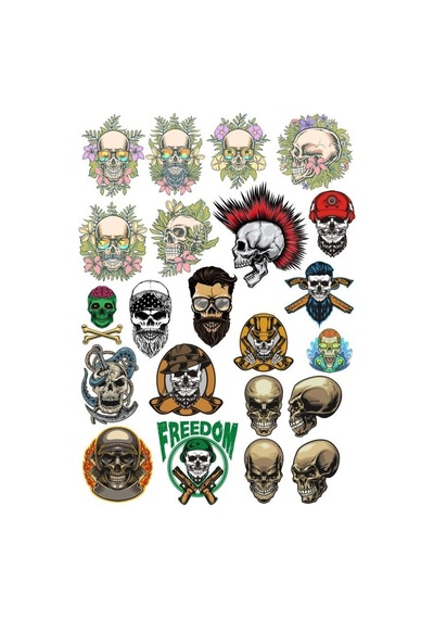 Kurukafa Sticker Set-2 16 Parça Telefon, Tablet, Defter, Laptop Sticker