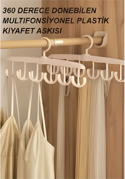 Çok Amaçlı Askı 12 Kancalı Plastik Beyaz Cn Diğer