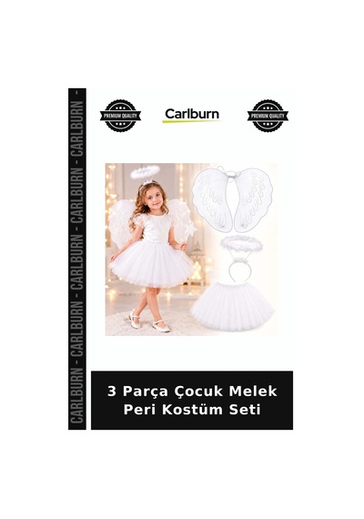 Özel Seri 3 Parça Çocuk Melek Peri Kostüm Seti Doğum Günü Sahne Kıyafeti Etkinlik Giysisi +3