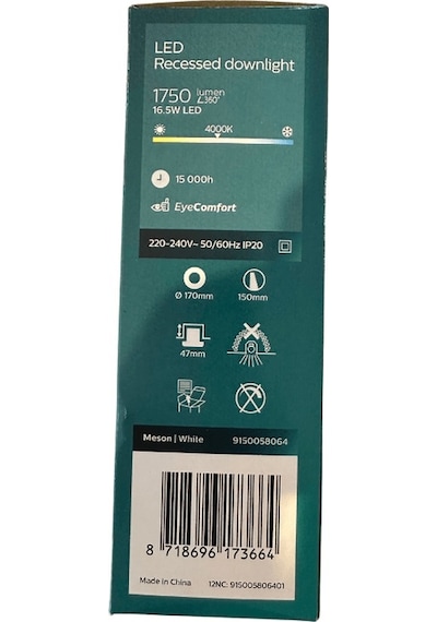 Philips Meson Sıva Altı Led Panel 16,5w 4000k Günışığı Gün Işığı