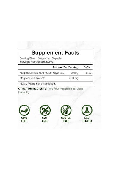 Magnesium Glycinate 500 Mg 240 Kapsül