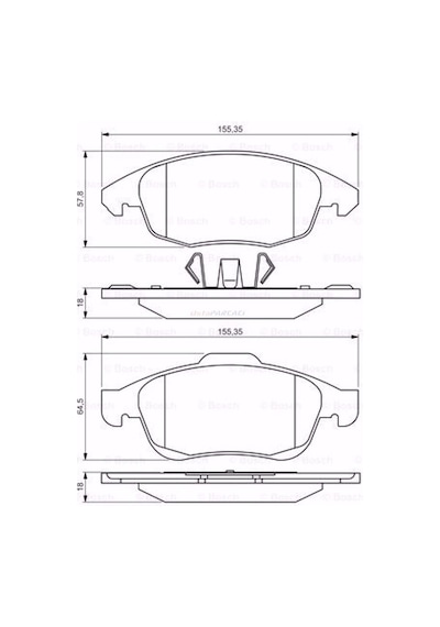 Citroen C4 Ii 1.6 Hdi 90 2009-2020 Bosch Ön Fren Balatası
