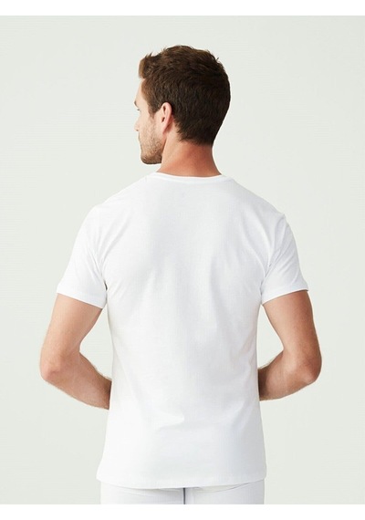 U.S. Polo Assn. U.s Polo Assn. 80196 Erkek 2 Li Yuvarlak Yaka Kısa Kol Atlet-beyaz Beyaz