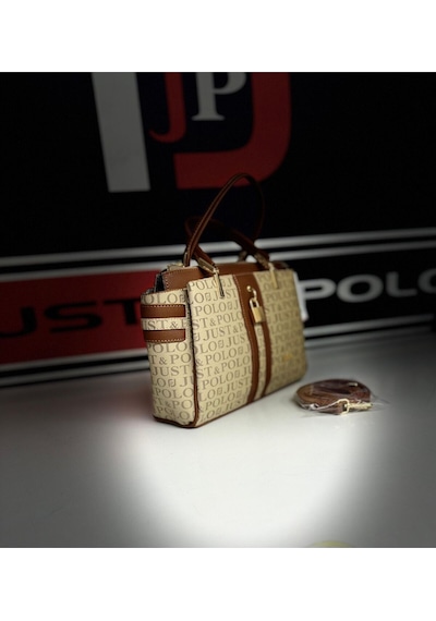 Just Polo Kadın Kum Taba Monogram El Ve Omuz Çantası Yeni Sezon 2201mh Kum - Taba