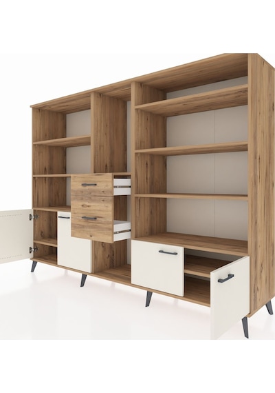 Hyperion Dolap 10 Raflı 2 Çekmeceli 4 Kapaklı 220x44x163 Çam-ayta Çam-aytaşı/çam Hyperion Dolap 10 Raflı 2 Çekmeceli 4 Kapaklı 220x44x163 Çam-ayta Çam-aytaşı/çam