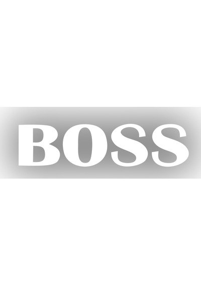 Boss Araba Sticker 17x17 Cm Beyaz