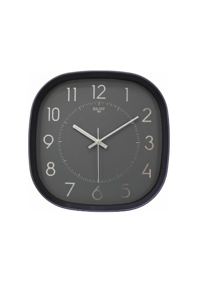 Galaxy Premium Serisi Abs Kasa Duvar Saati Oval 30 Cm Siyah Renkli Klasik Kadran Çok Renkli