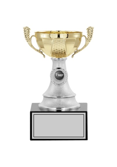 Odak Kupa - Small Kupalar - S-002 B - 20 Cm Altın - Beyaz