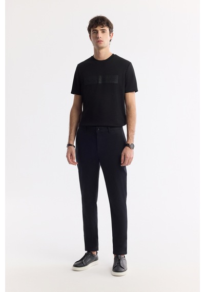 Avva Erkek Siyah Klasik Bel Pamuklu Slim Fit Chino Pantolon A51y3078