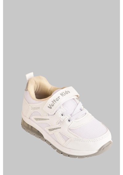 Mini Bonito Erkek Çocuk Cırtlı Bağcıklı Sneaker Günlük Spor Ayakkabı Beyaz