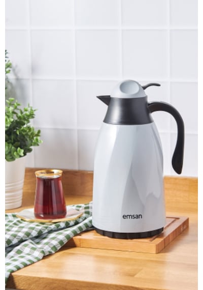 Emsan Sırça Termos 1.3 L Gri