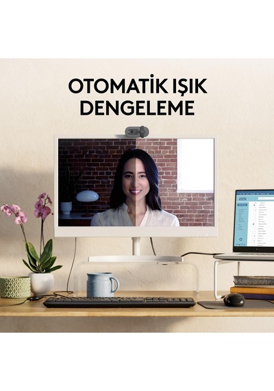 Brıo 100 Full Hd Web Kamerası, Toplantı Ve Yayın Amaçlı, Otomatik Işık Dengesi, Dahili Mikrofon, Gizlilik Kapağı, Usb-a, Microsoft Teams, Google Meet, Zoom İle Uyumlu, Siyah