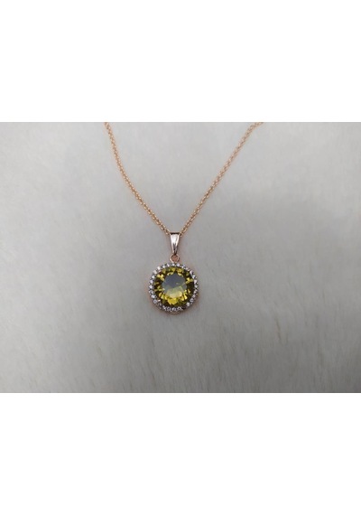 Sultanit (Zultanit) Rose Gold Renk Bukalemun Zirkon Doğal Taşlı K N11.39140 Mavi