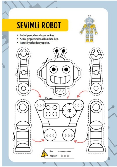 Sevimli Kes Yapıştır Seti 10 Adet Kes-yapıştır Kağıdı