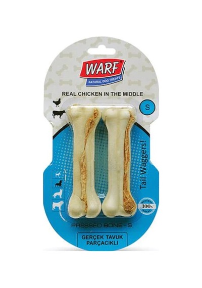 Warf Beyaz Tavuk Etli S Köpek Ödül Kemiği 12.5 CM 2'li 115 G