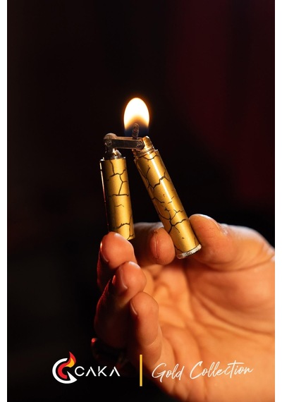 Caka Lighter Slim Collection Gold Benzinli Çakmak - Ckl-032