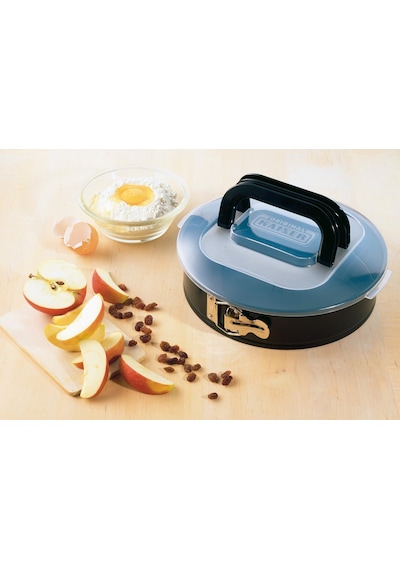 Kaiser Bake & Take Kelepçeli Kapaklı Yuvarlak Kek Kalıbı 26 Cm Siyah
