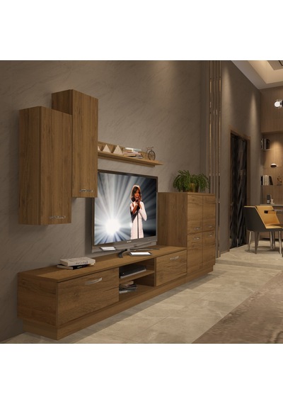 Decoraktiv Eko 6b Mdf Dvd Tv Ünitesi Tv Sehpası - Naturel Pera