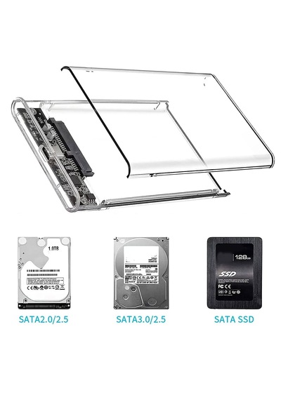 Molix Mx-2426 Usb 3.1 Type-c 2.5 İnç Sata Iıı Şeffaf Hdd/ssd Harddisk Kutusu - 6 Gbps Uasp Destekli