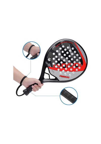Karbon Fiber Padel Raketi Kırmızı