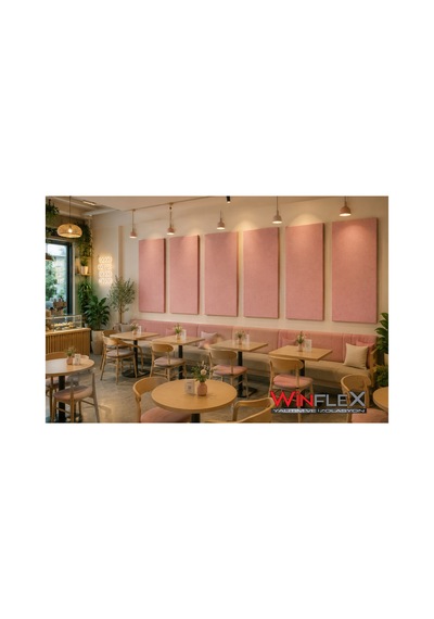60x120cm - Akustik Kumaş Kaplı Panel Pembe