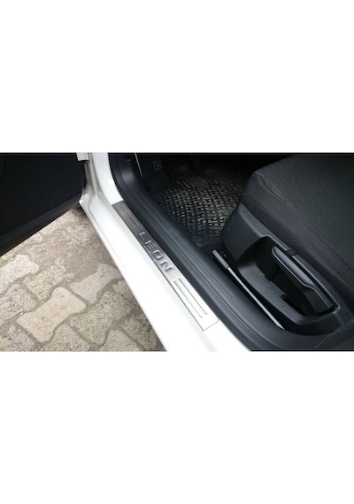 Seat Leon Uyumlu 1998-2004 Krom Kapı Eşiği 4 Parça Paslanmaz Çelik