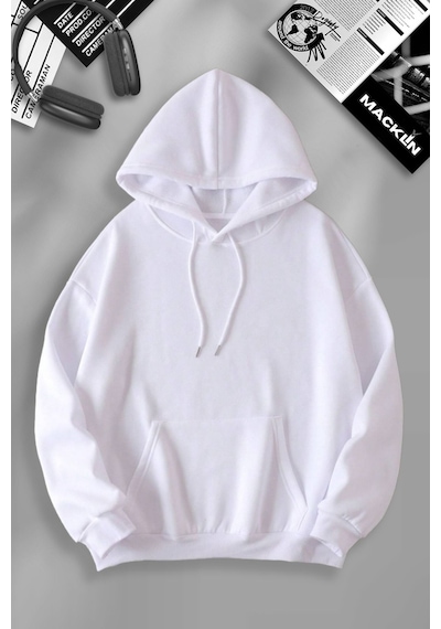 Macklin Sevgili Çift Kombin Şimşek Mcqueen Ve Sally Baskılı Özel Tasarım Kapüşonlu Sweatshirt 2li Set Takım Beyaz Mck0779 Beyaz