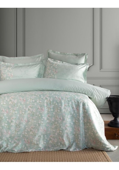 Apricitas Home Elegance Franny Adaçayı Saten Nevresim Takımı Çift Kişilik Adaçayı