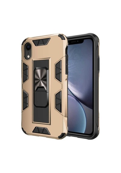 Apple Uyumlu iPhone Xr 6.1 Kılıf Zore Volve Kapak Gold